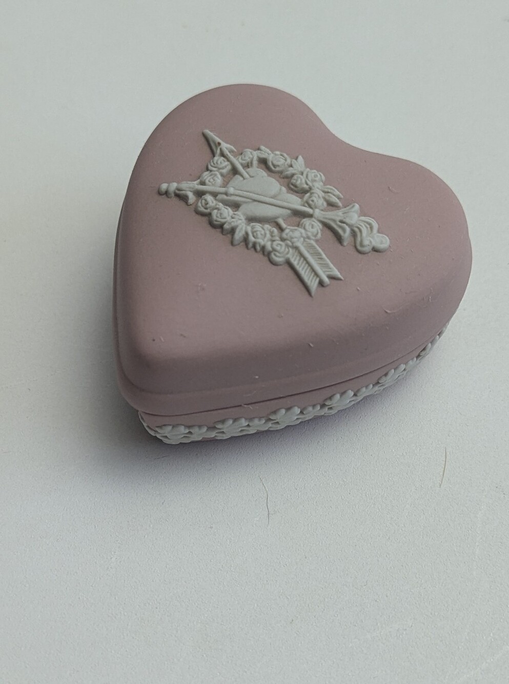 Wedgewood Jasperware Trinket Heart Pink